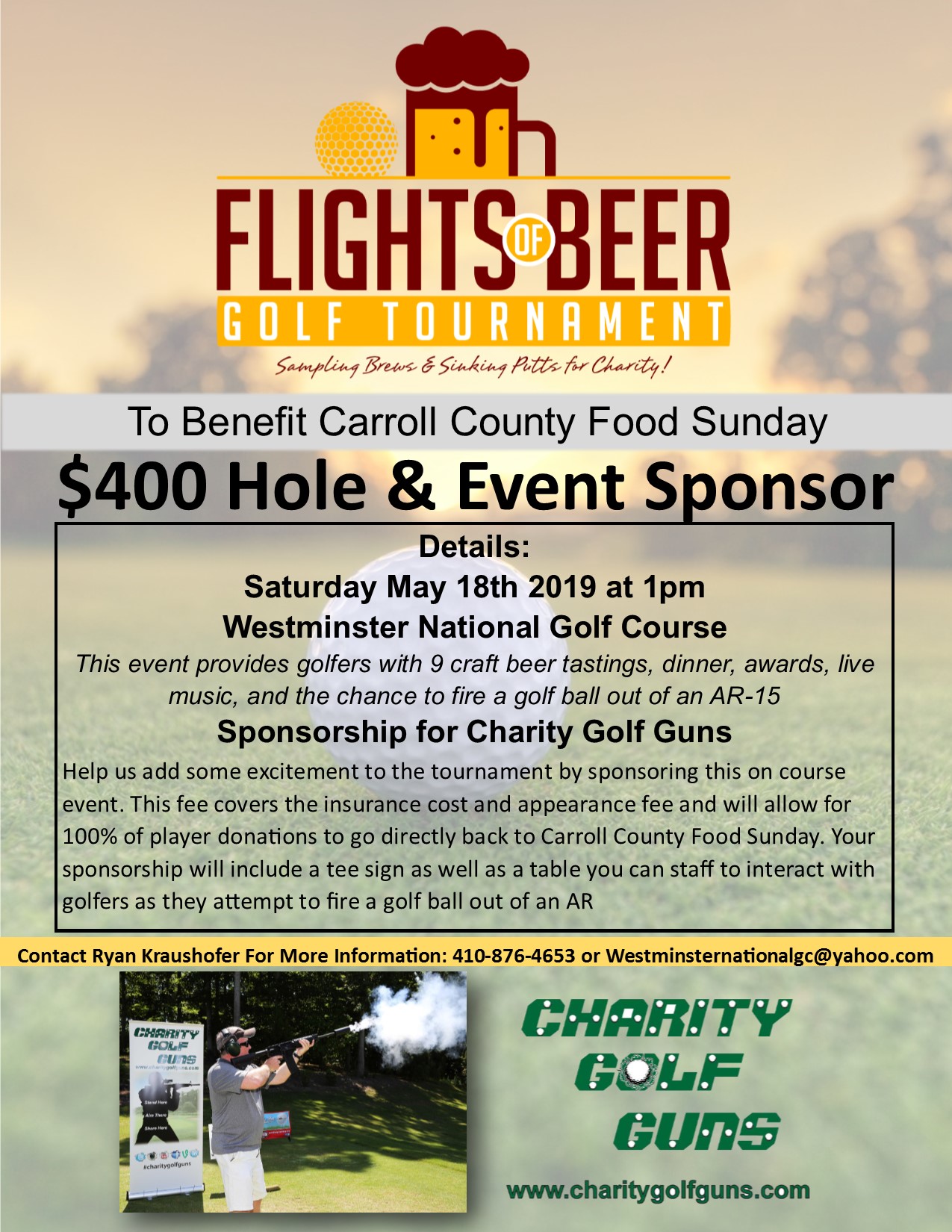 Flights of Beer Golf Tournament Westminster National Golf Course